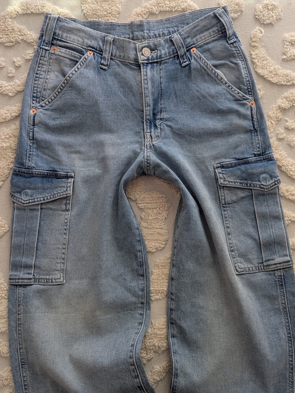 GAP Mid Rise 90s Loose Cargo Slouch Jeans Size 26 / 2 Short - Picture 5 of 12